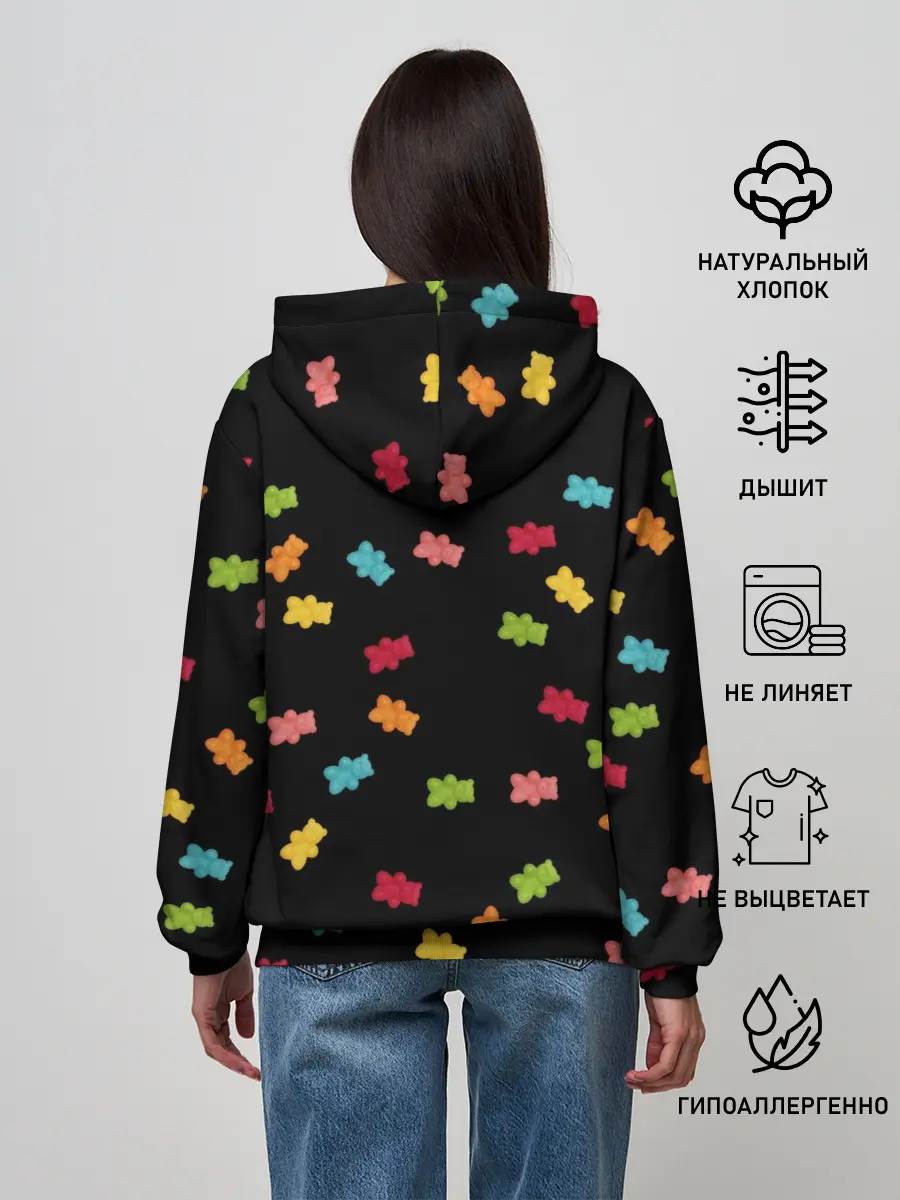 Женское худи / Мармеладные мишки