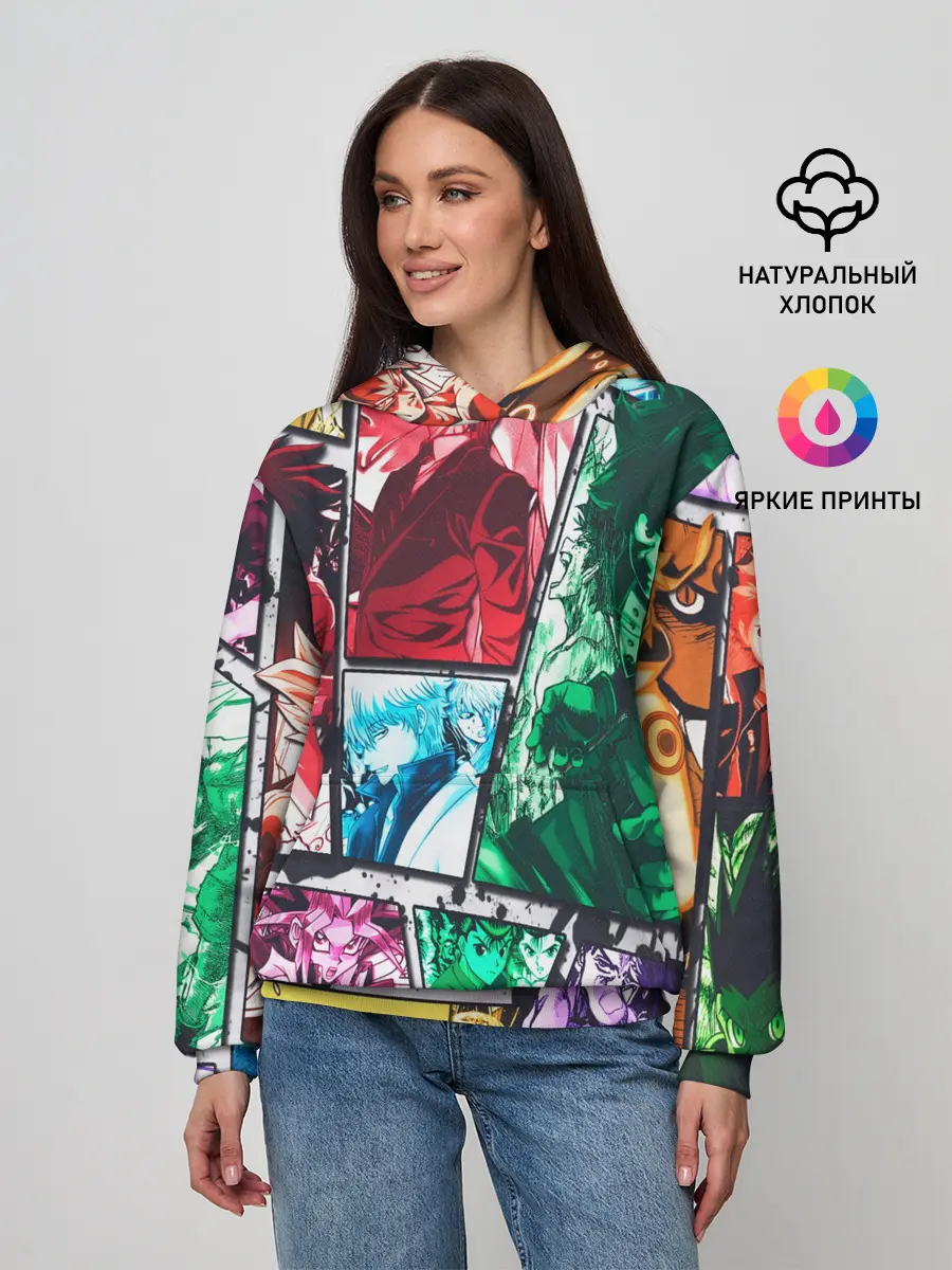 Женское худи / EPIC MAIN ANIME CHARACTERS 3D!