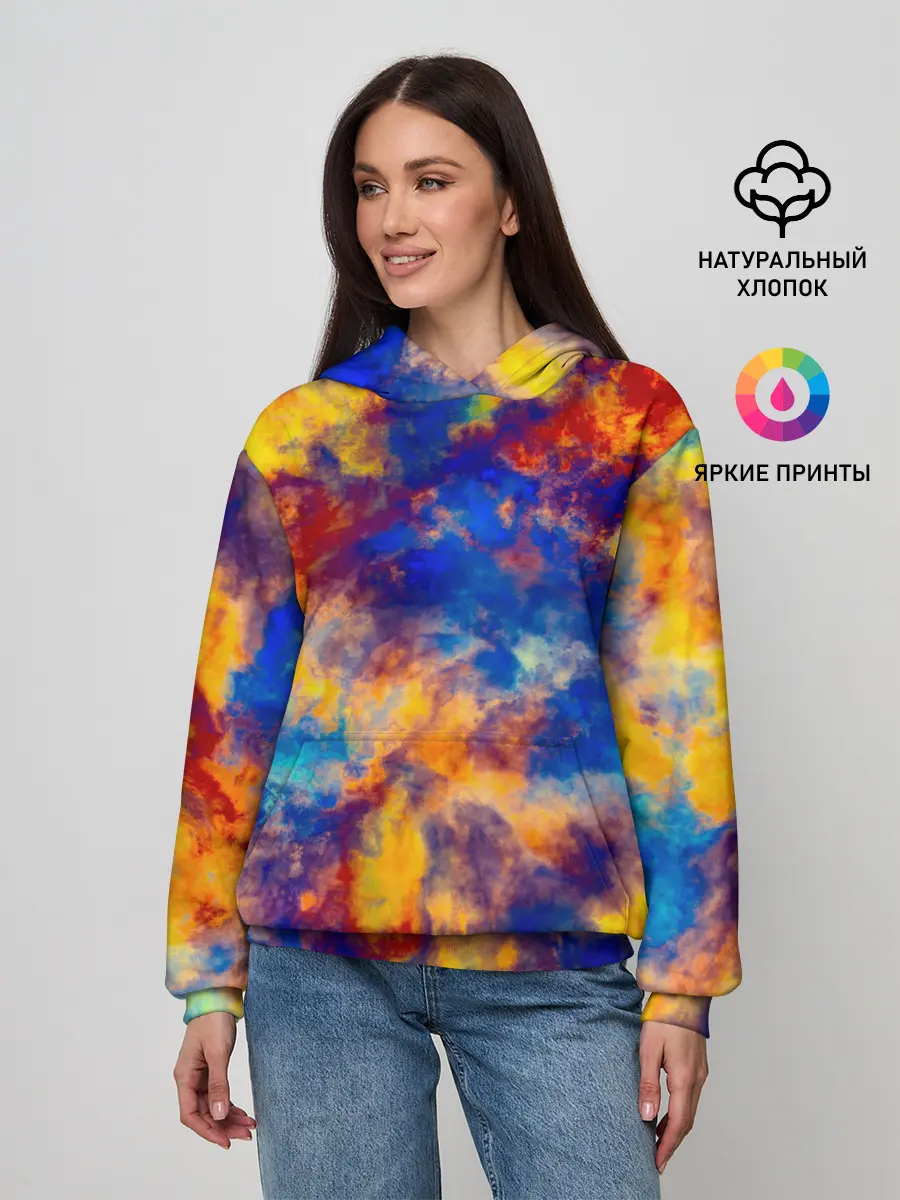 Женское худи / Огненно-синий полутон