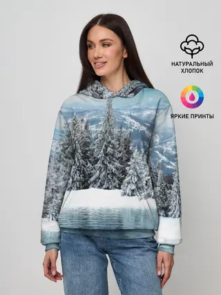 Женское худи / Зимний лес