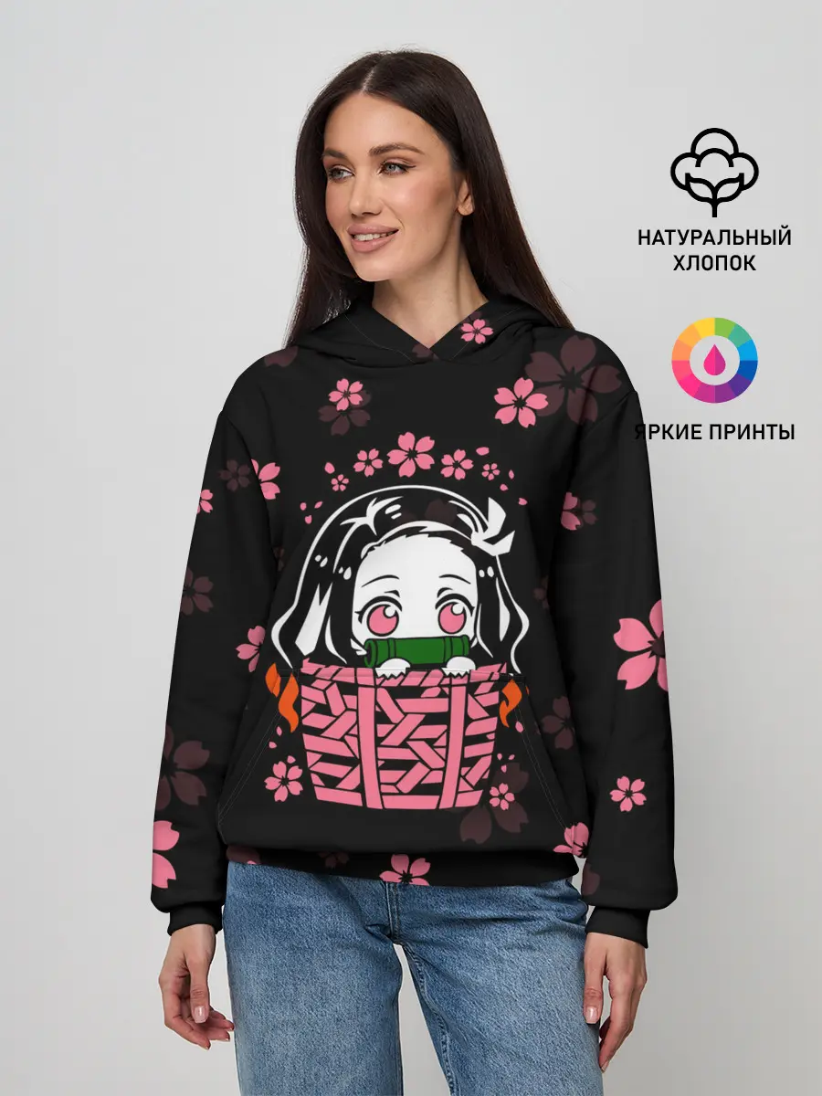 Женское худи / Надзуко Камадо в цветах