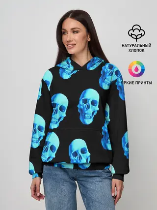 Женское худи / Черепа стиль