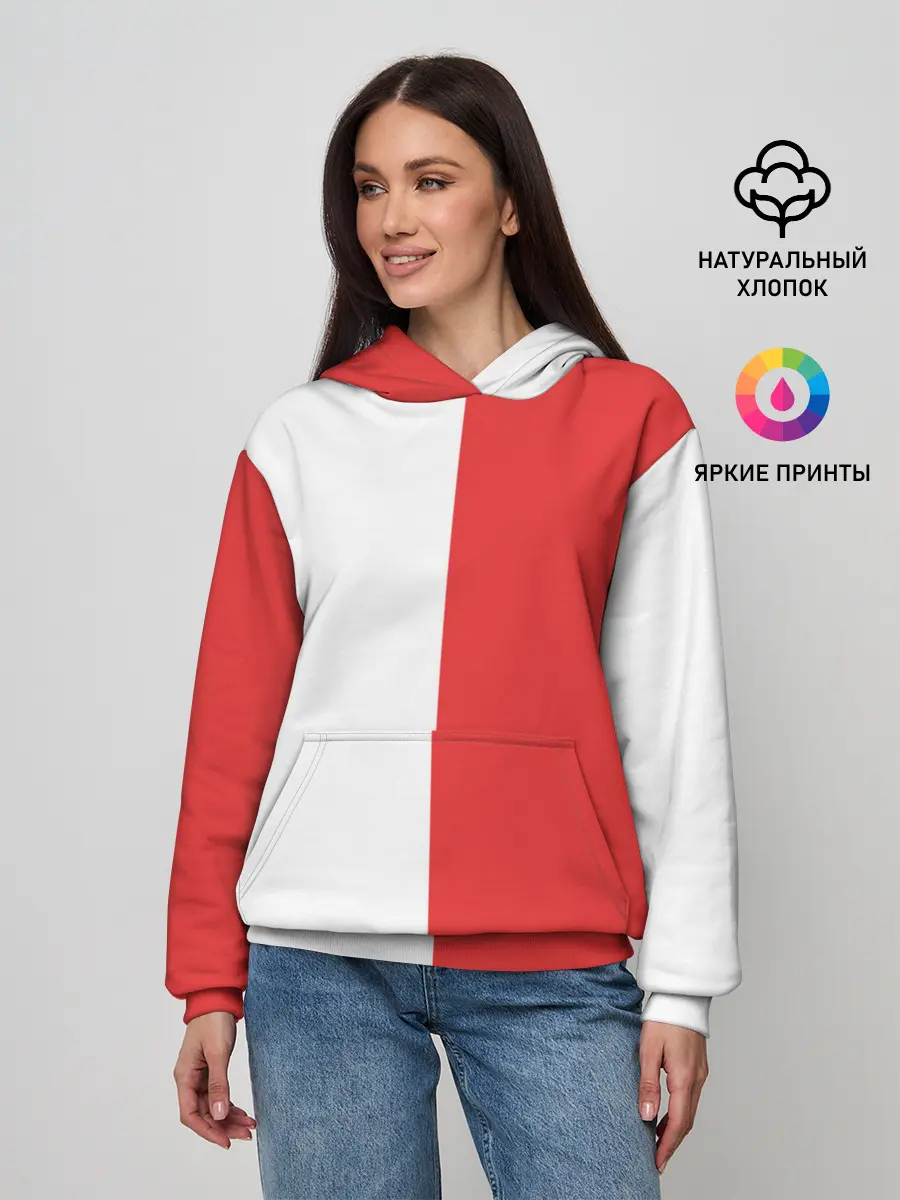Женское худи / Красно-белая форма
