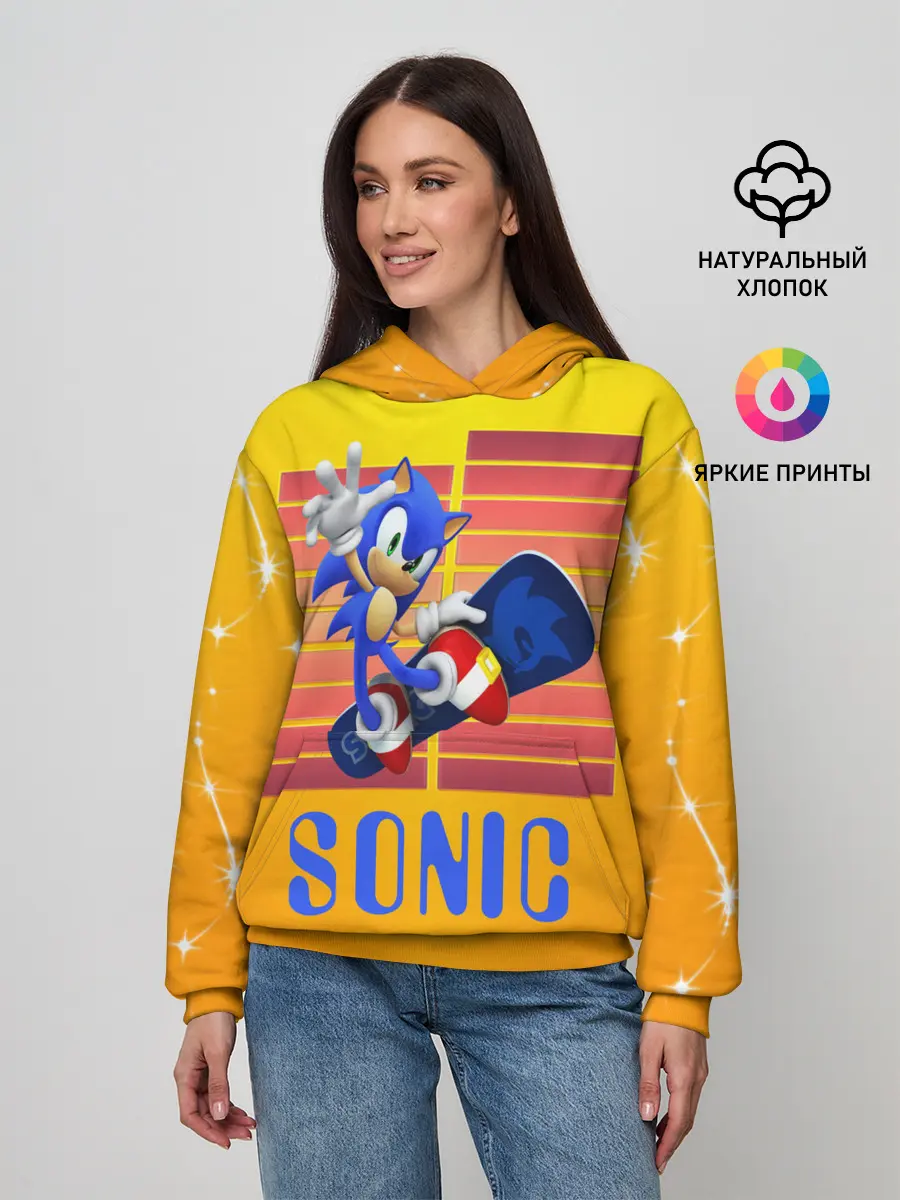 Женское худи / Sonic - Соник