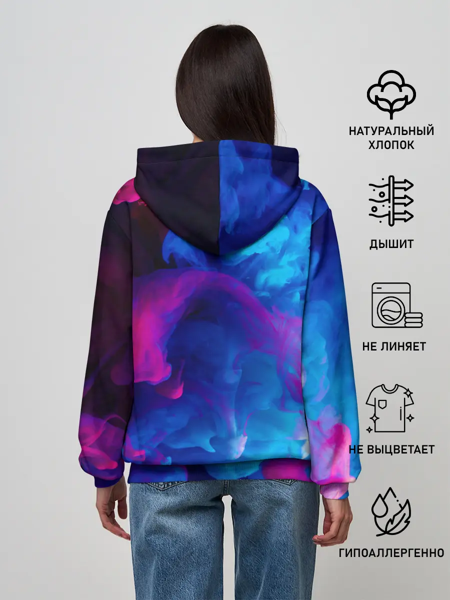 Женское худи / НЕОНОВЫЙ ДЫМ