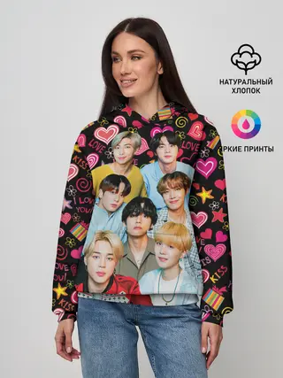 Женское худи / I Love BTS