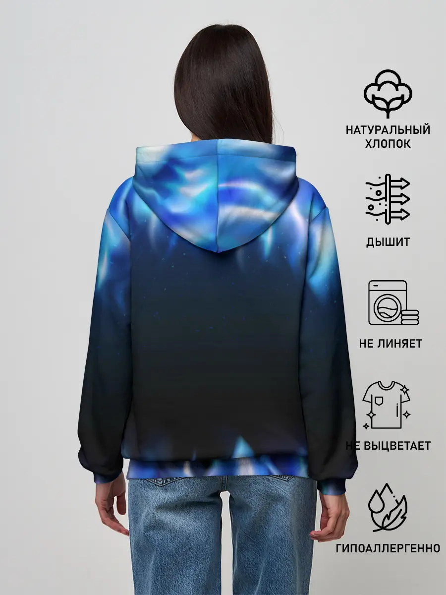 Женское худи / Синий Огонь