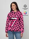 Женское худи / rolling stones pink logo