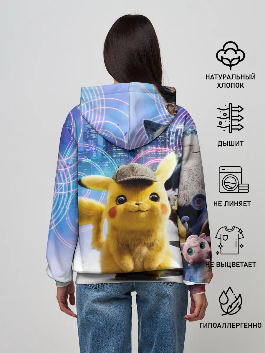 Женское худи / Детектив Пикачу