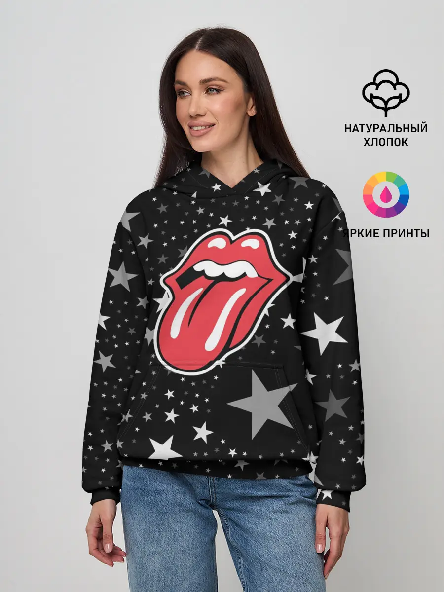 Женское худи / rolling stones star