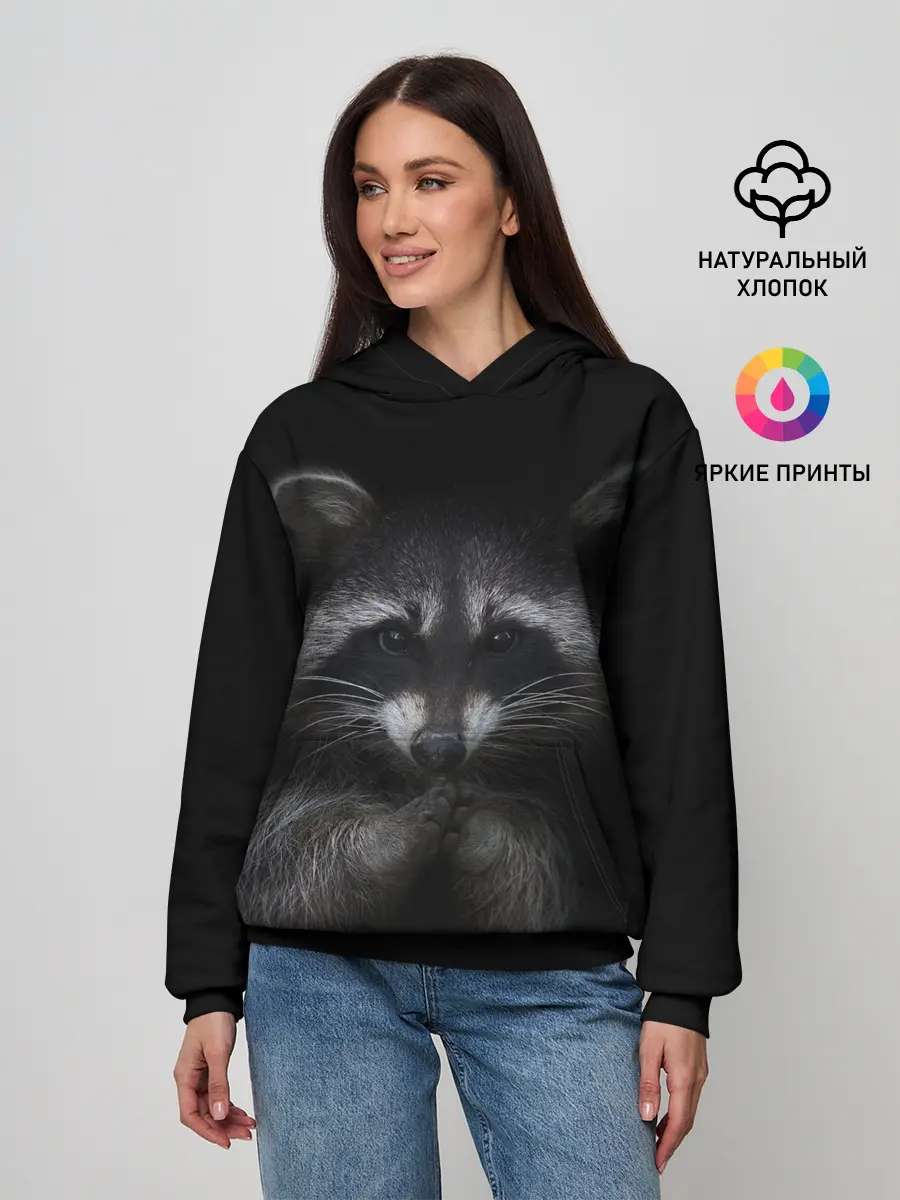 Женское худи / Енот