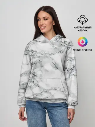 Женское худи / Мрамор