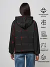 Женское худи / 3D Плиты Red & Black