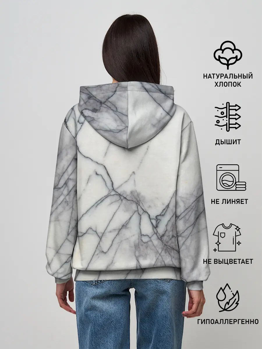 Женское худи / Мрамор