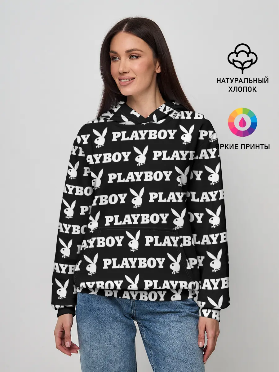Женское худи / PLAYBOY PATTERN | ПЛЕЙБОЙ ПАТТЕРН