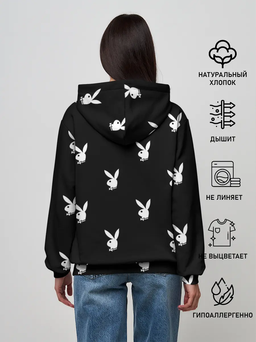 Женское худи / ПЛЕЙБОЙ ПАТТЕРН | PLAYBOY PATTERN
