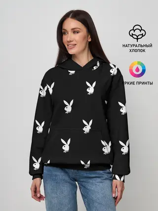 Женское худи / ПЛЕЙБОЙ ПАТТЕРН | PLAYBOY PATTERN