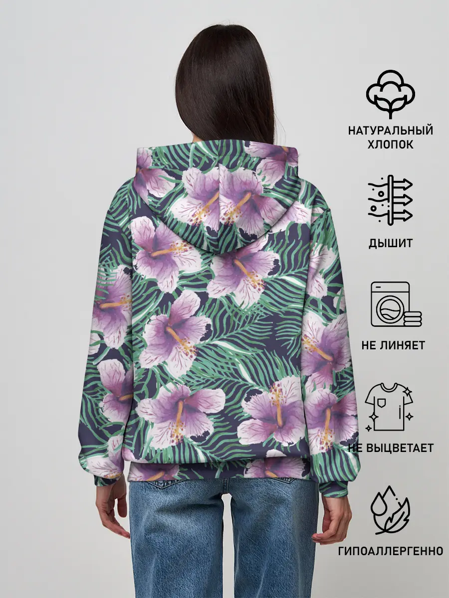 Женское худи / Тропический цветок