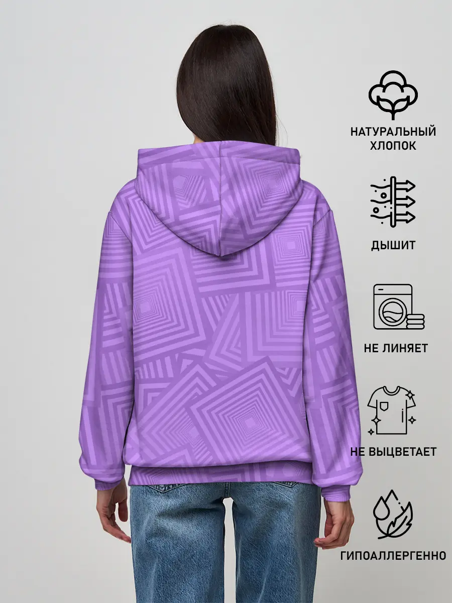 Женское худи / Квадраты в квадратах