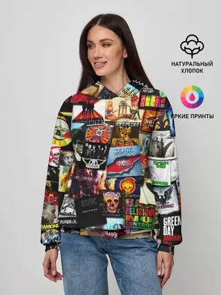 Женское худи / Альбомы лучших РОК групп