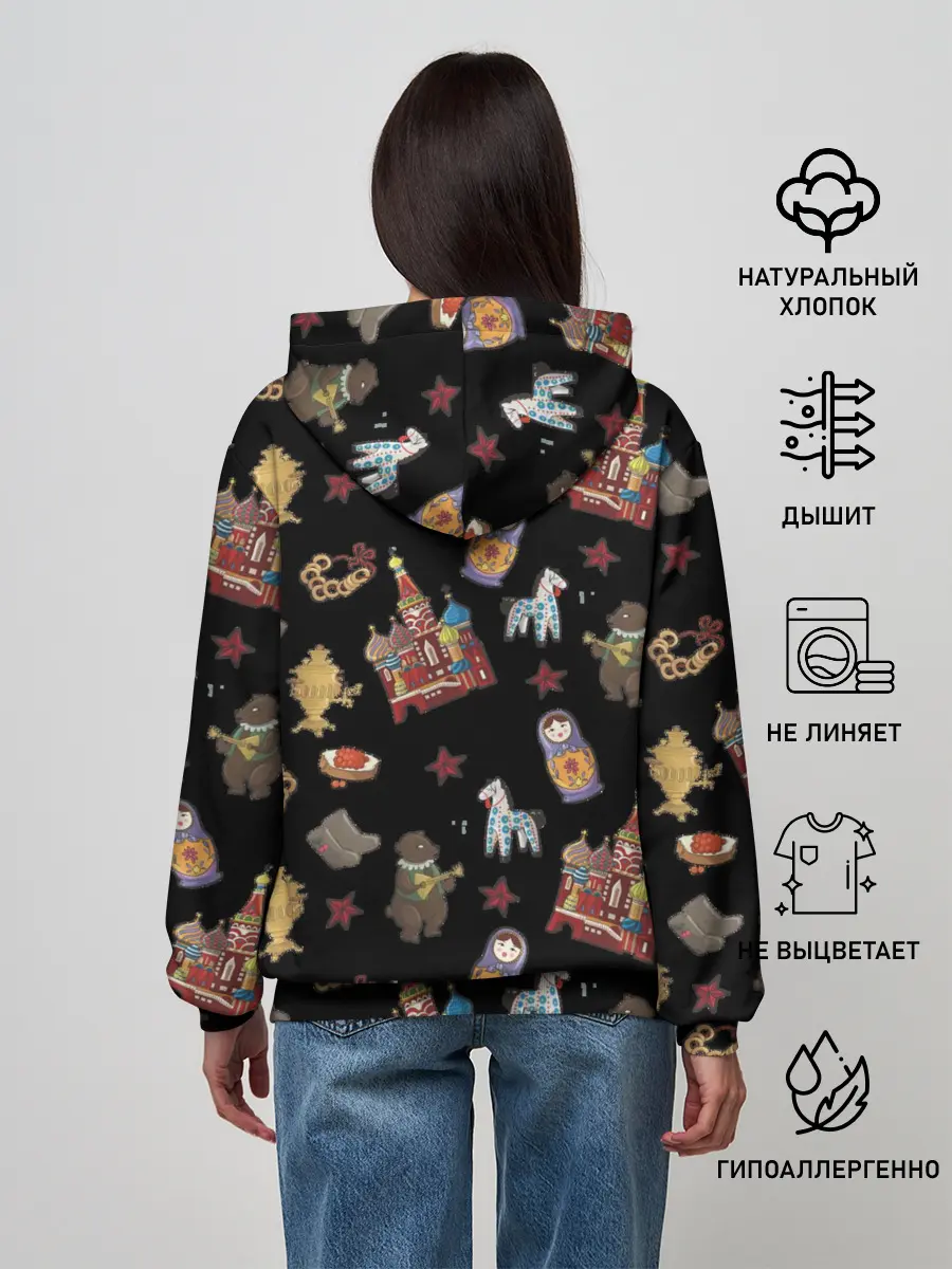 Женское худи / Москва символика