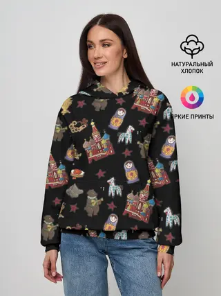 Женское худи / Москва символика
