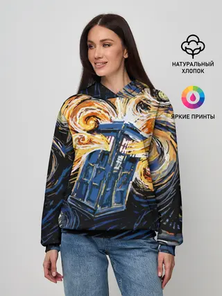 Женское худи / Van Gogh Tardis