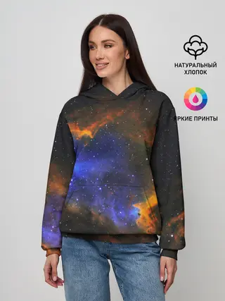 Женское худи / ВСЕЛЕННАЯ ИЗ ЗВЕЗД