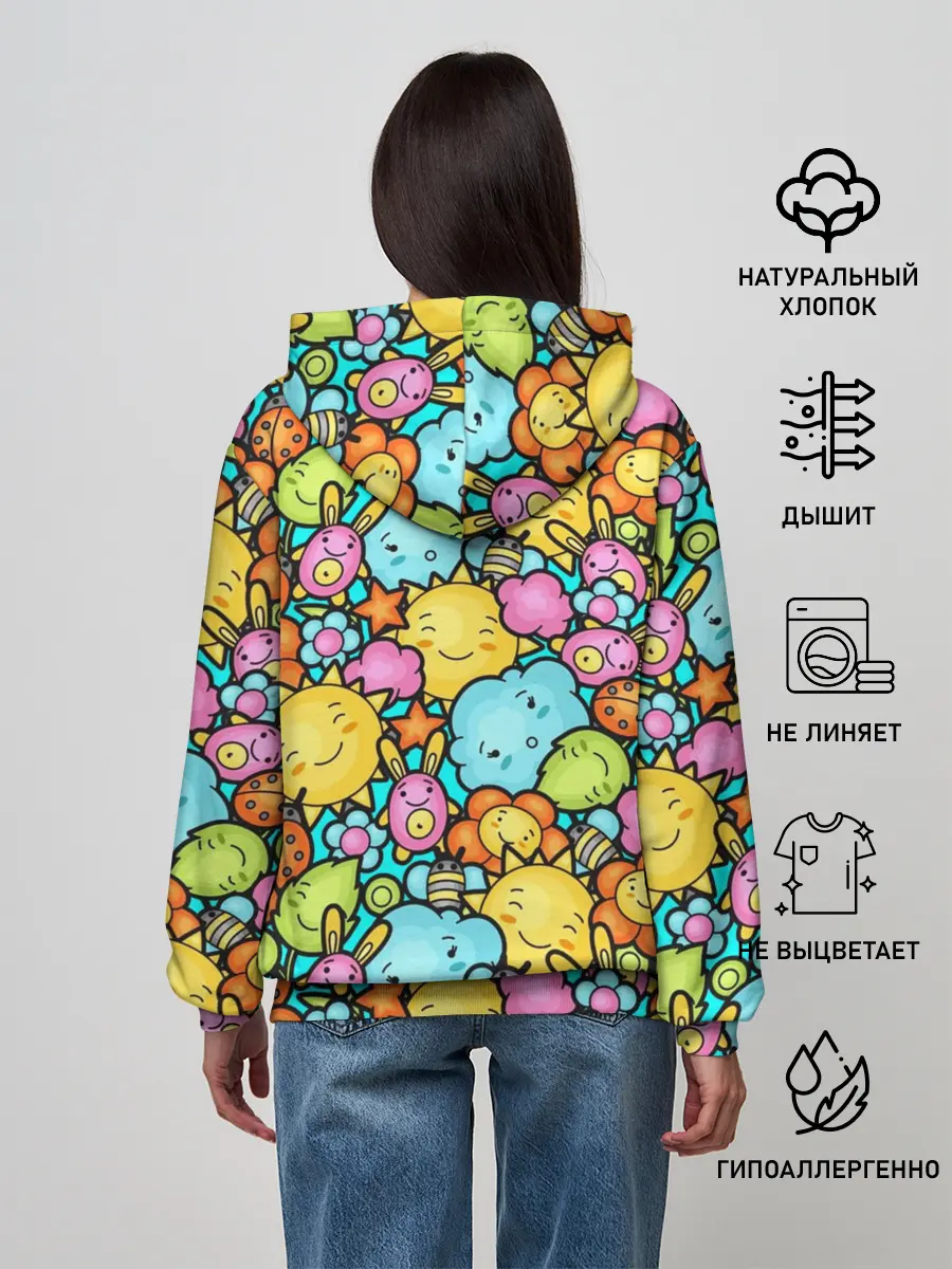 Женское худи / Облачко Солнышко