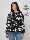 Женское худи / Marshmello ЧБ