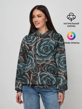 Женское худи / ЦВЕТЫ РОЗЫ | STEEL ROSES