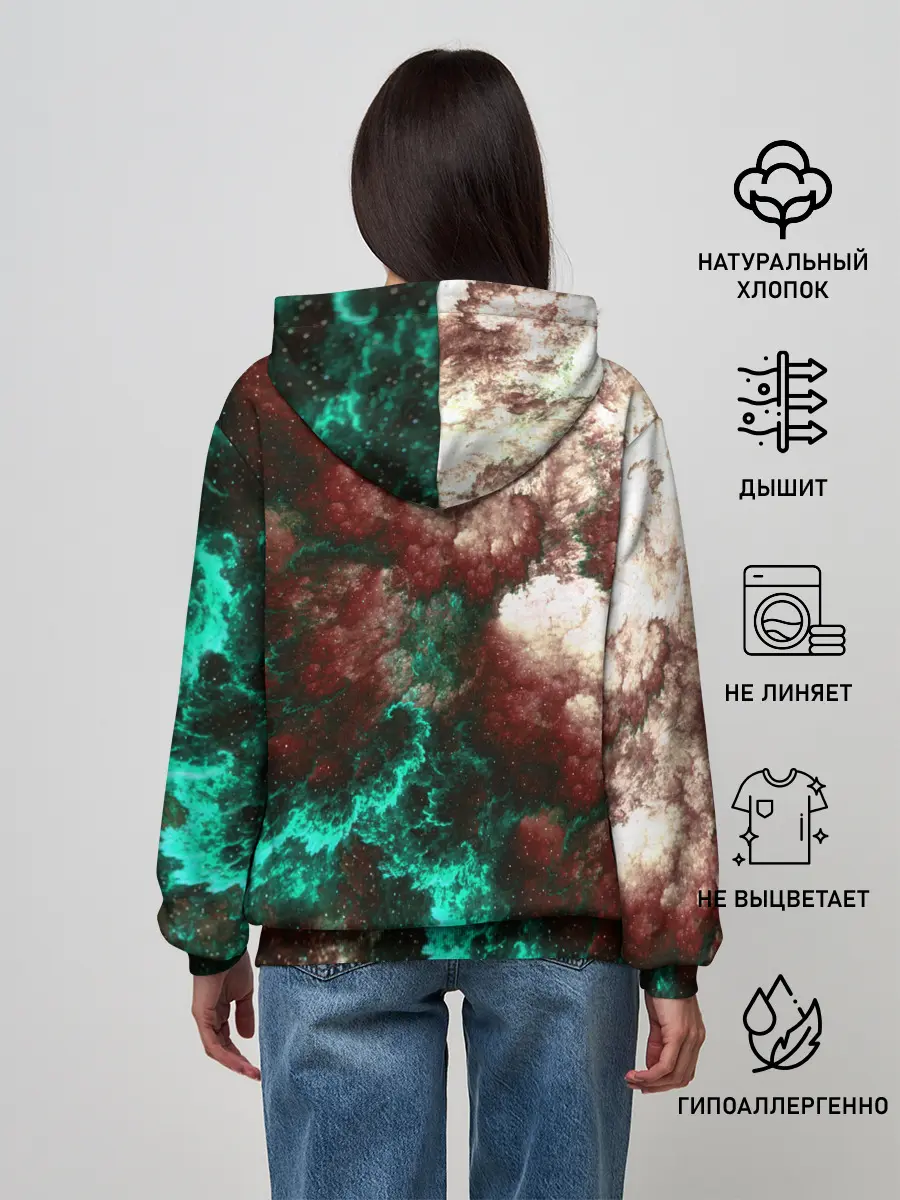 Женское худи / НЕОНОВЫЙ КОСМОС