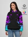 Женское худи / НЕОНОВЫЕ БАБОЧКИ | NEON BUTTERFLIES