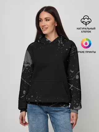 Женское худи / СЕРЫЕ БРЫЗГИ | GREY SPRAY