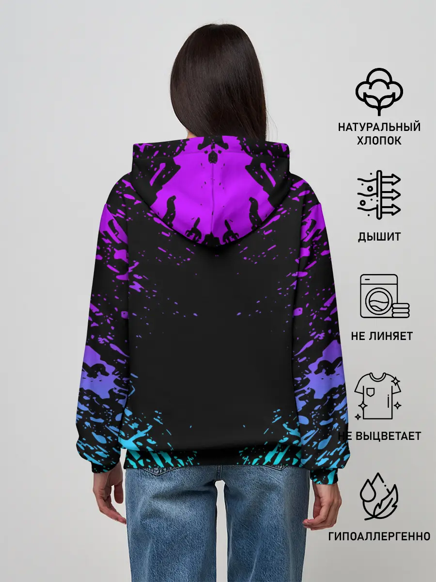 Женское худи / НЕОНОВЫЕ БРЫЗГИ