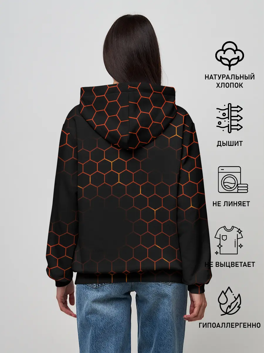 Женское худи / ОГНЕННЫЕ СОТЫ | FIRE COMBS