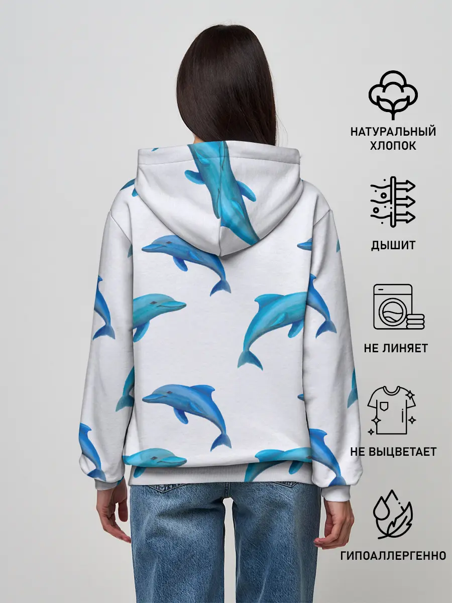 Женское худи / Рай для дельфина
