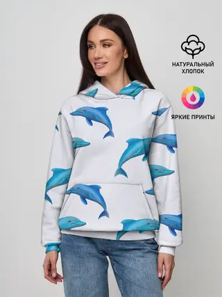 Женское худи / Рай для дельфина