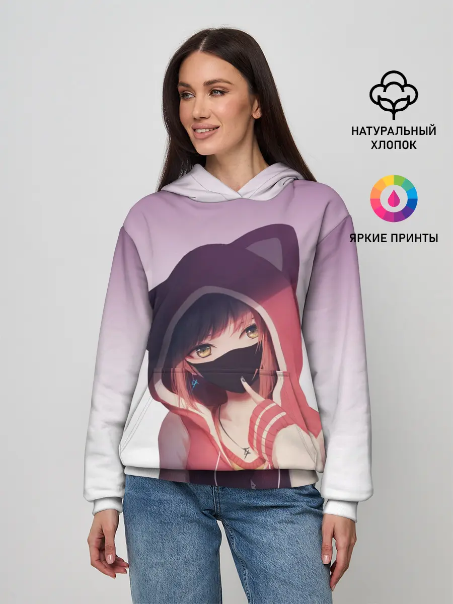 Женское худи / Аниме. Маска
