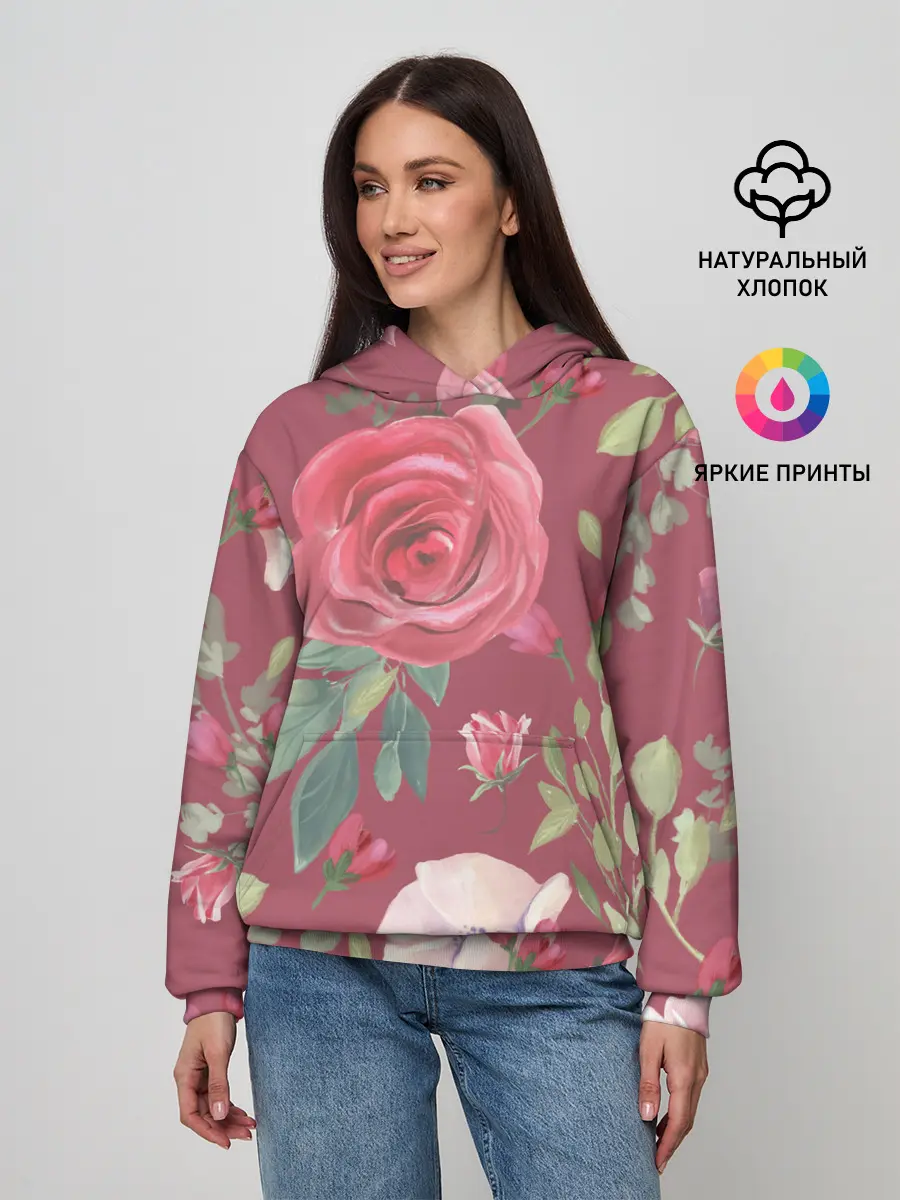 Женское худи / rose