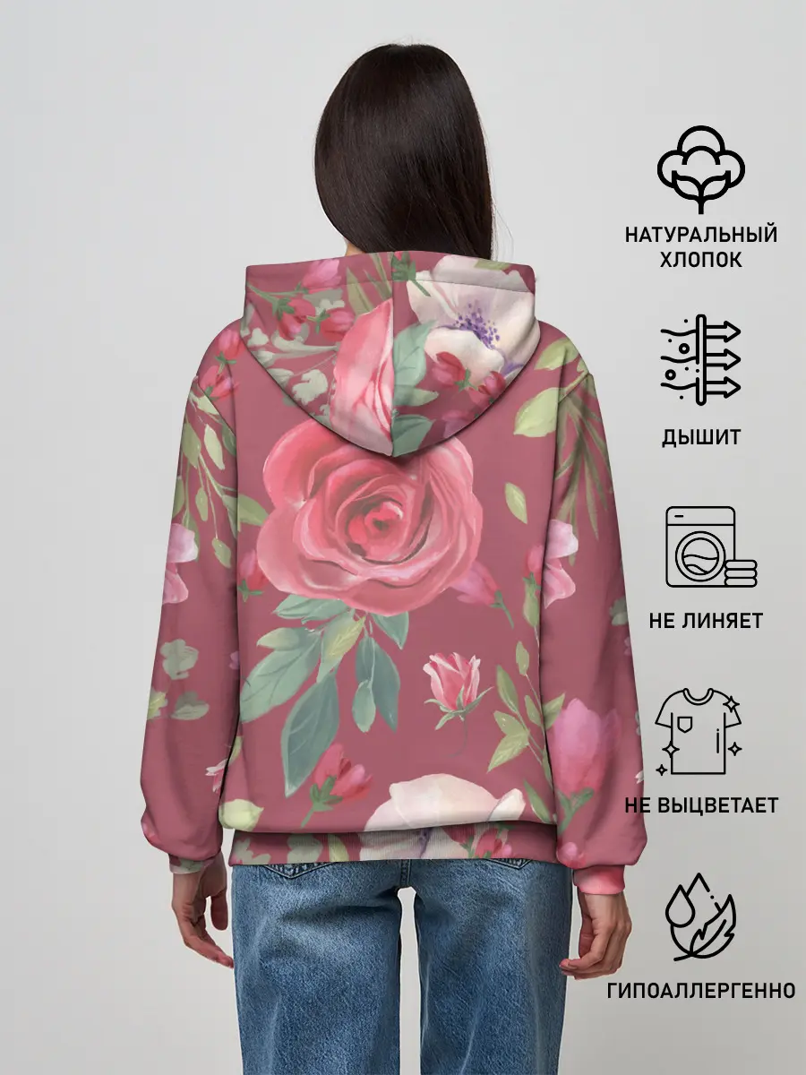 Женское худи / rose
