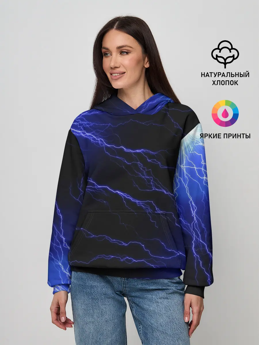 Женское худи / МОЛНИИ | РАЗРЯДЫ | НЕОН
