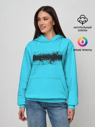 Женское худи / Гранж голубой
