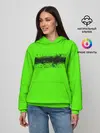 Женское худи / Гранж зеленый