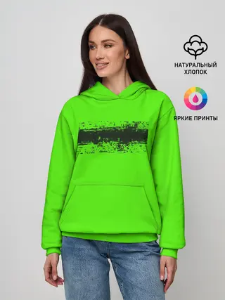 Женское худи / Гранж зеленый
