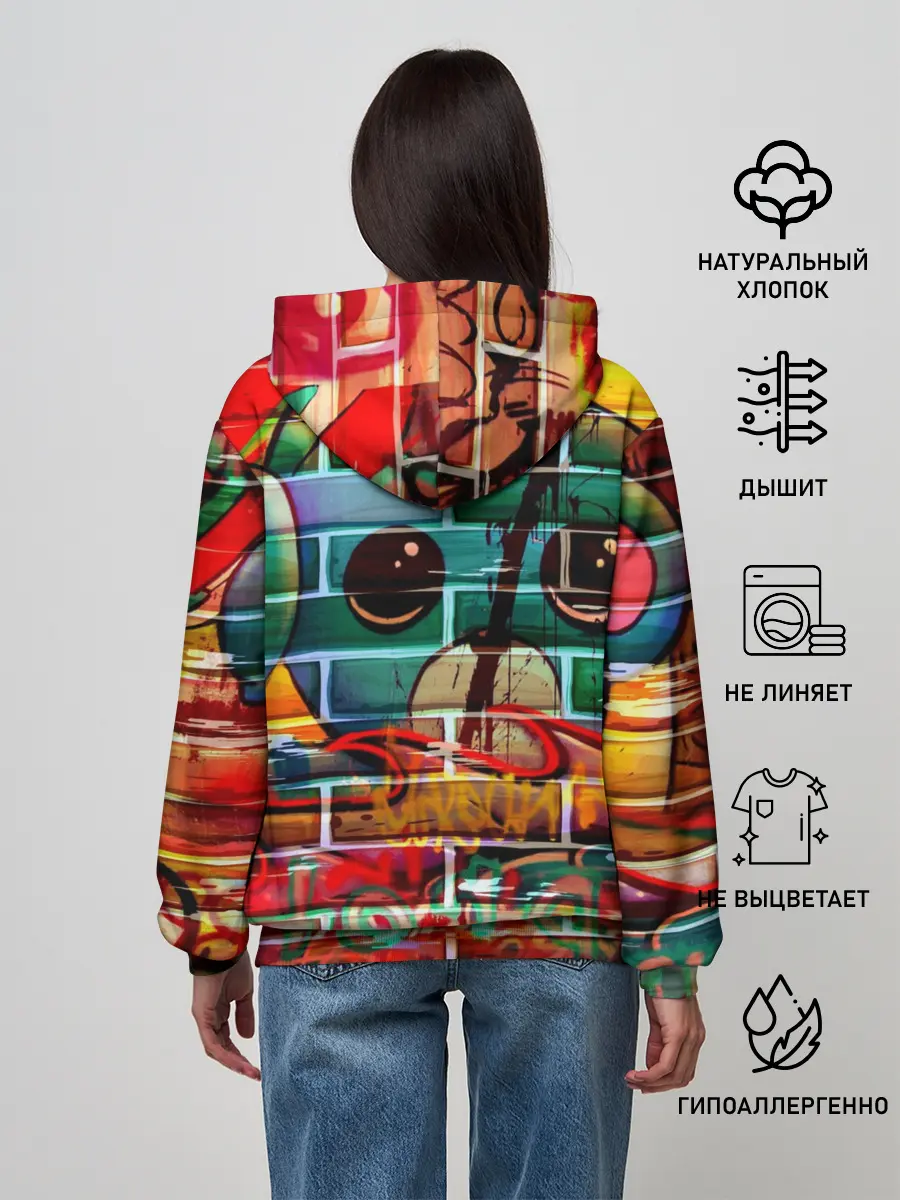 Женское худи / Милый Зверёк Граффити