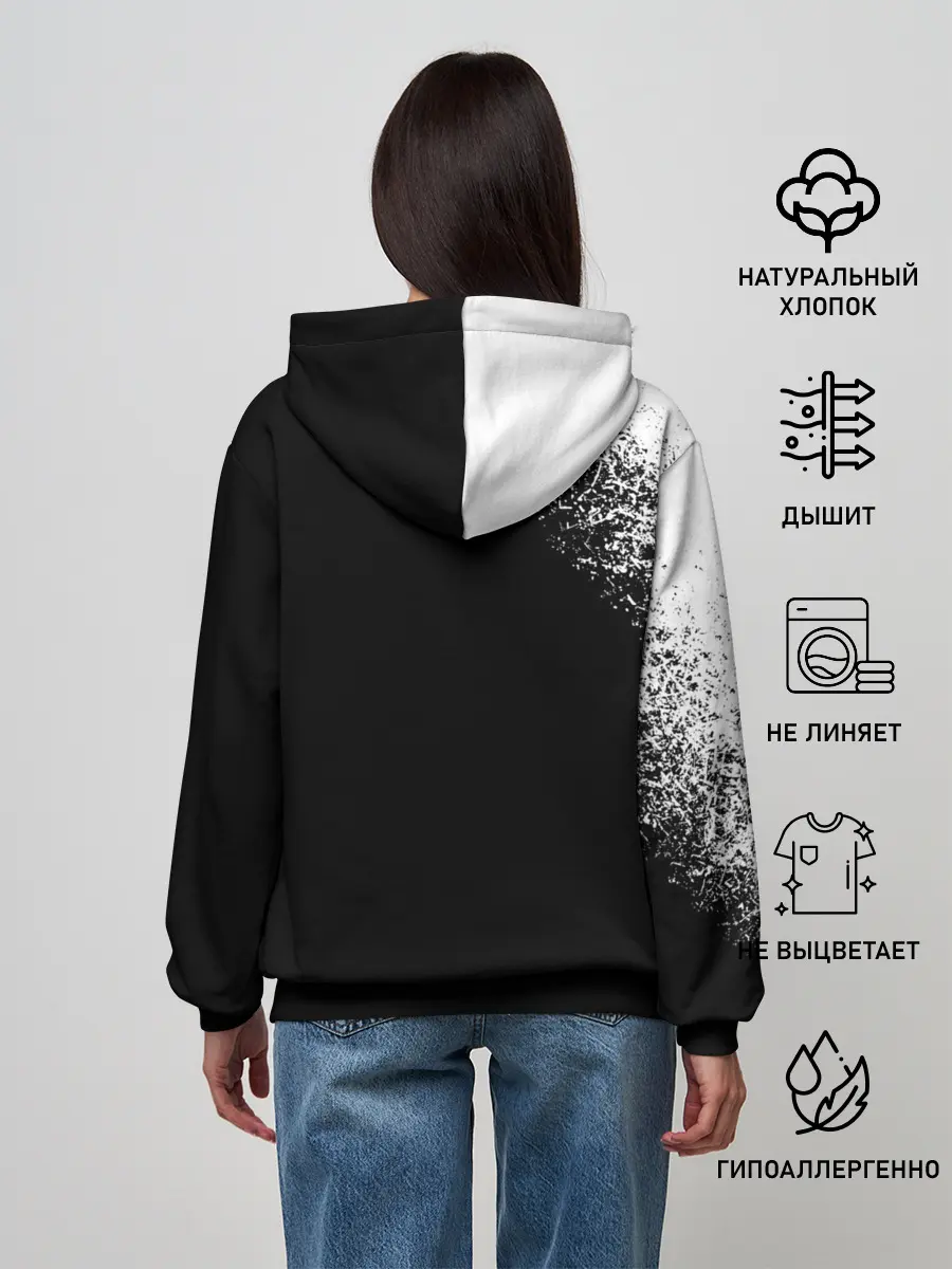 Женское худи / Убийца Гоблинов черно-белый