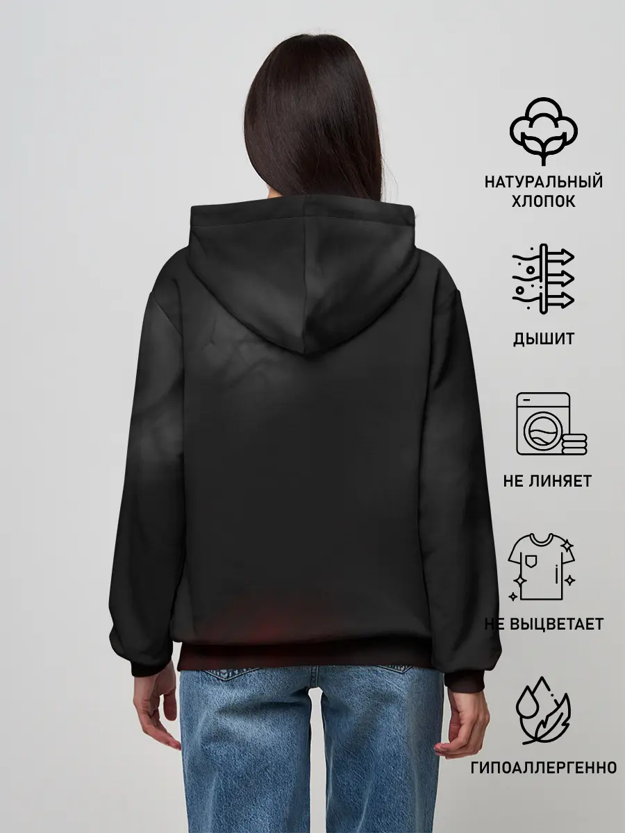 Женское худи / БЕЗДОМНЫЙ БОГ. Темная тема