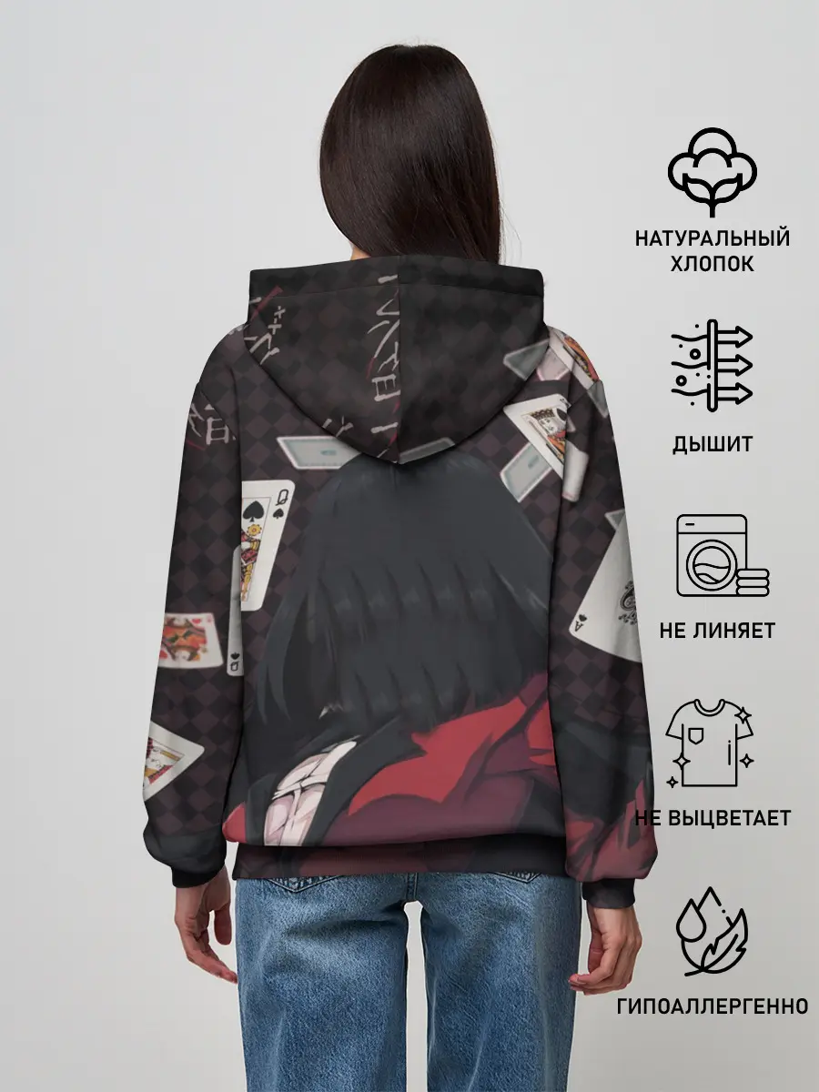 Женское худи / kakegurui yumeko карты