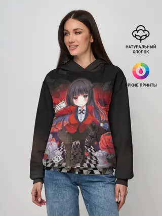 Женское худи / Kakegurui шахматная доска